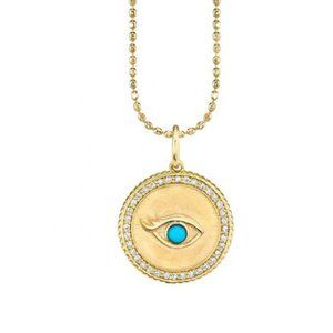 18k yellow gold 925 silver pendant necklace~
